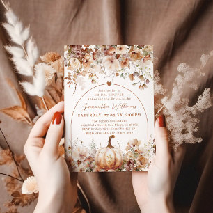 Invitation Boho Fall Rustic Fleur sauvage Fête des mariées