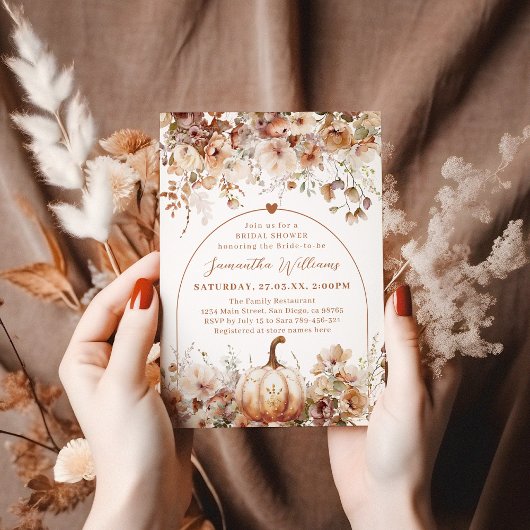 Invitation Boho Fall Rustic Fleur sauvage Fête des mariées