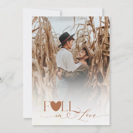 Invitation Boho Fall Rustic Fleur sauvage Fête des mariées ph (Dos)