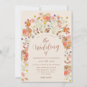 Invitation Boho Fall Rustique Fleur sauvage Floral Arch Maria (Devant)