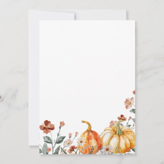 Invitation Boho Fall Two Little Pumpkins Joint Baby Shower (Dos)