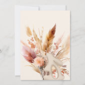 Invitation Boho Fall White Citrouille Girls First Birthday (Dos)