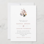 Invitation Boho Fall Wild Flowers Mariage (Devant)