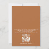 Invitation Boho Fall Wildflower Terracotta QR Code Wedding (Dos)