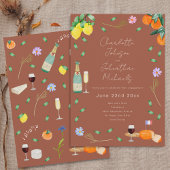 Invitation Boho Fall Wine & Cheese Engagement Party
