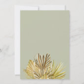 Invitation Boho Fan Palms Fête des mariées Rose (Dos)