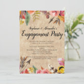 Invitation Boho Feathers Flèches Fleurs Mariage rustique (Debout devant)
