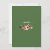 Invitation Boho Feathers Fleurs Succulent Floral Mariage (Dos)