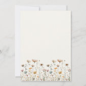 Invitation Boho Fête de Mariée aux Fleurs Sauvages (Dos)