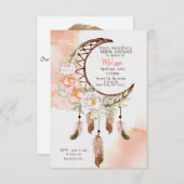 Invitation Boho Fête des mariées avec attrape de r (Devant / Derrière)