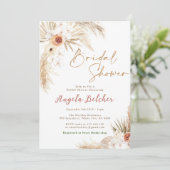 Invitation Boho Fête des mariées Boho Pampas Fête des mariées (Debout devant)