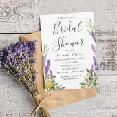 Invitation Boho Fête des mariées Lemon & Lavender Foliage Inv