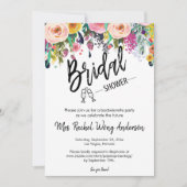 Invitation Boho Fête des mariées QR Code RSVP Détails (Devant)