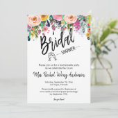 Invitation Boho Fête des mariées QR Code RSVP Détails (Debout devant)