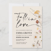 Invitation Boho Fête des mariées tomber dans l'amour (Devant)