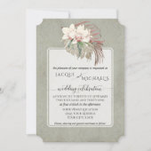 Invitation BOHO Feuillage Vert Sauge Orchidée Blanche Floral (Devant)