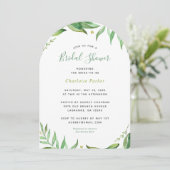 Invitation Boho Feuille de douche nuptiale (Debout devant)
