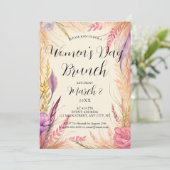 Invitation Boho Feuille Journée internationale de la femme Br (Debout devant)