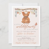 Invitation Boho fille Fleur sauvage bébé en fleurs douche (Devant)