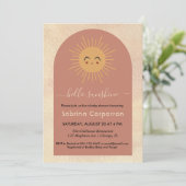 Invitation Boho fille minimaliste Bonjour Sunshine baby showe (Debout devant)