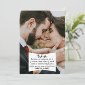 Invitation BOHO Flair! Photo Wedding Flat Thank you Card (Debout devant)