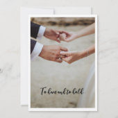 Invitation BOHO Flair! Photo Wedding Flat Thank you Card (Dos)