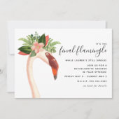 Invitation Boho Flamant rose Bachelorette Week-end (Devant)