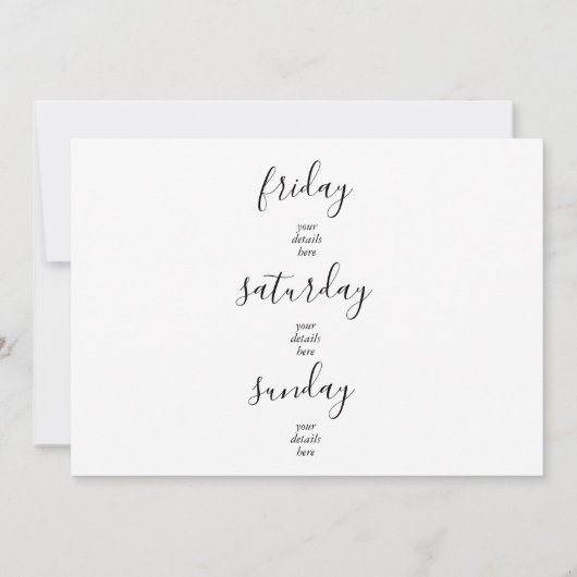 Invitation Boho Flamant rose Bachelorette Week-end (Dos)