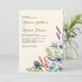 Invitation Boho Fleur sauvage All in One Cream Mariage (Debout devant)
