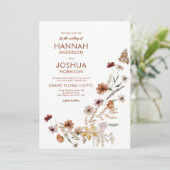 Invitation Boho Fleur sauvage All in One Garden Wedding (Debout devant)