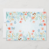 Invitation Boho Fleur sauvage aquarelle Anniversaire Invitati (Dos)