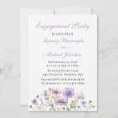 Invitation Boho Fleur sauvage aquarelle Fiançailles Floral (Devant)