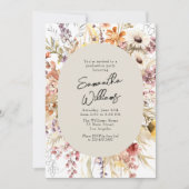 Invitation Boho Fleur sauvage Arch Photo Graduation Party (Devant)