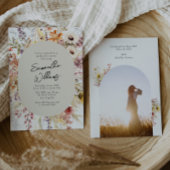 Invitation Boho Fleur sauvage Arch Photo Graduation Party