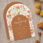 Invitation Boho Fleur sauvage Automne Arch Mariage Terracotta