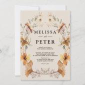 Invitation Boho Fleur sauvage Automne Floral Arc Mariage (Devant)