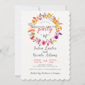 Invitation Boho Fleur sauvage Automne Wreath Bachelorette Par (Devant)