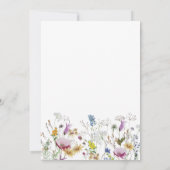 Invitation Boho Fleur sauvage Baby 1er anniversaire Invitatio (Dos)