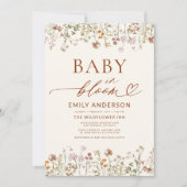 Invitation Boho Fleur sauvage Baby in Bloom Baby shower (Devant)