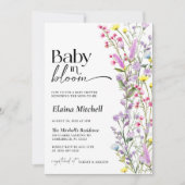 Invitation Boho Fleur sauvage bébé en fleurs douche florale (Devant)