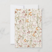 Invitation Boho Fleur sauvage Beige Garden Mariage (Dos)