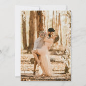 Invitation Boho Fleur sauvage Beige Photo Jardin Mariage (Dos)