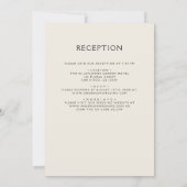 Invitation Boho Fleur sauvage beige tout en un Mariage couleu (Dos)