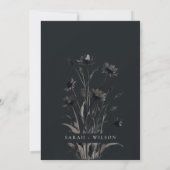 Invitation Boho Fleur sauvage Black Fall Fête des mariées de  (Dos)