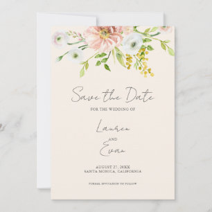 Invitation Boho fleur sauvage Boho Beige Botanical Enregistre