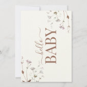 Invitation Boho Fleur sauvage botanique Baby shower floral (Dos)