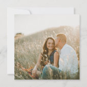 Invitation Boho Fleur sauvage d'automne Beige Carré photo Mar (Dos)