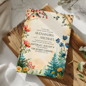 Invitation Boho Fleur sauvage d'automne Mariage botanique