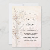 Invitation Boho fleur sauvage de la douche nuptiale (Devant)