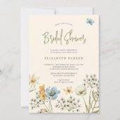 Invitation Boho fleur sauvage douche de nage printanière (Devant)